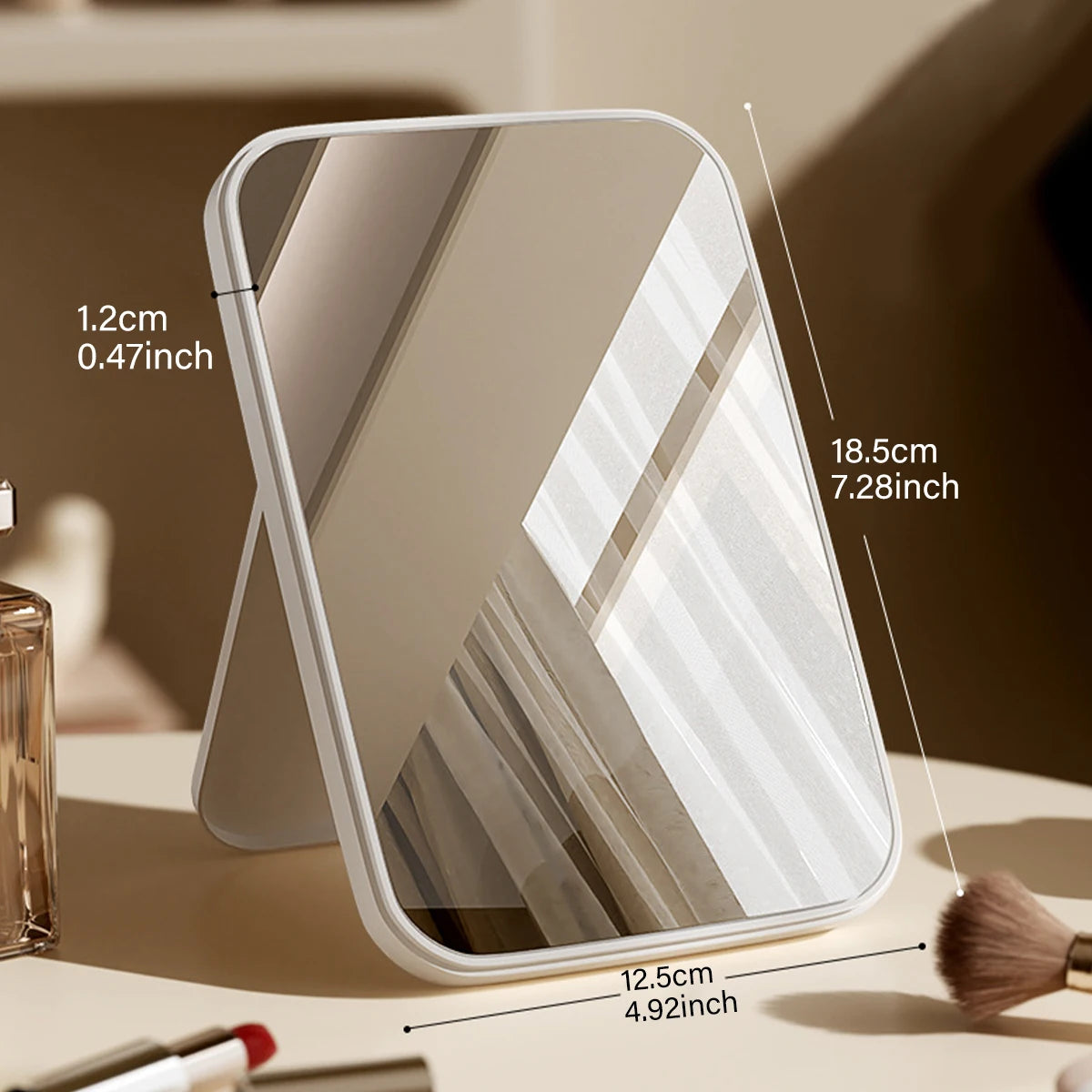Pink/White Makeup Mirror Foldable Travel Makeup Mirror Am