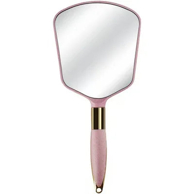 Lady Handheld Makeup Mirror Cosmetic Retro Mirror Spa