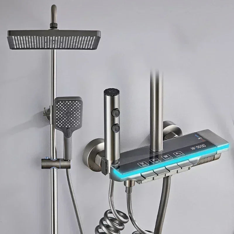 Back Spray Piano Digital Bathrooom Shower System Cold