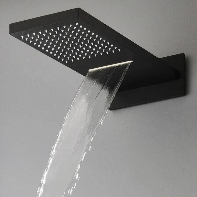 Monite Golden Plated Bathroom Shower Rainfall Head Shower