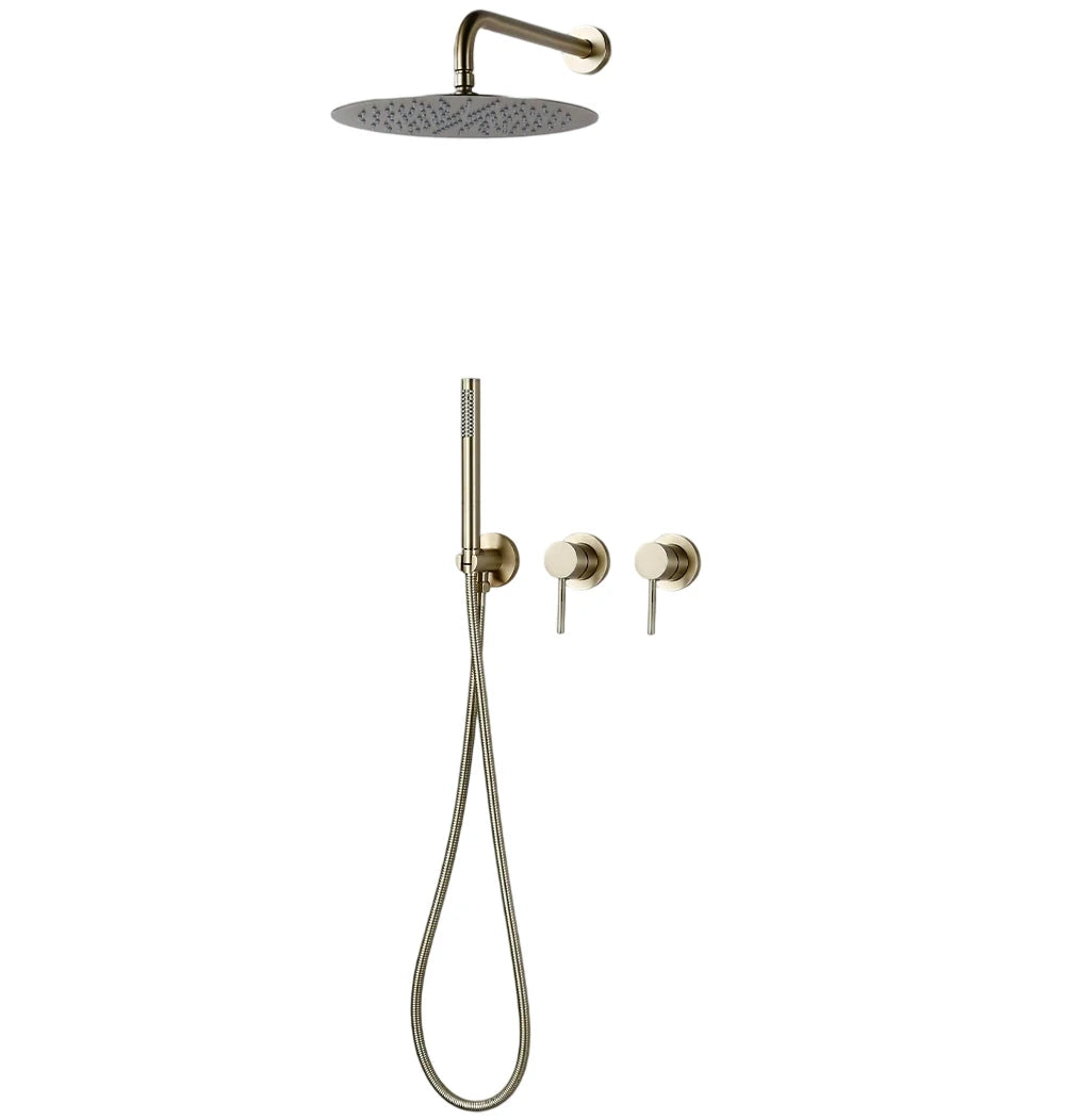 Monite Rainfall Shower Faucet Brushed Nickel Bathroom Shower
