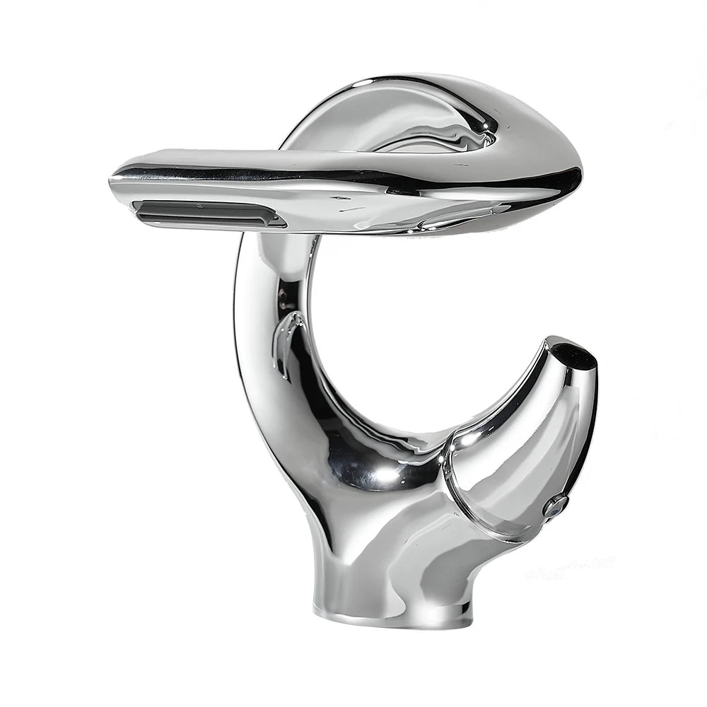 Design Basin Faucet Brass Bathroom Basin Waterfall Cold