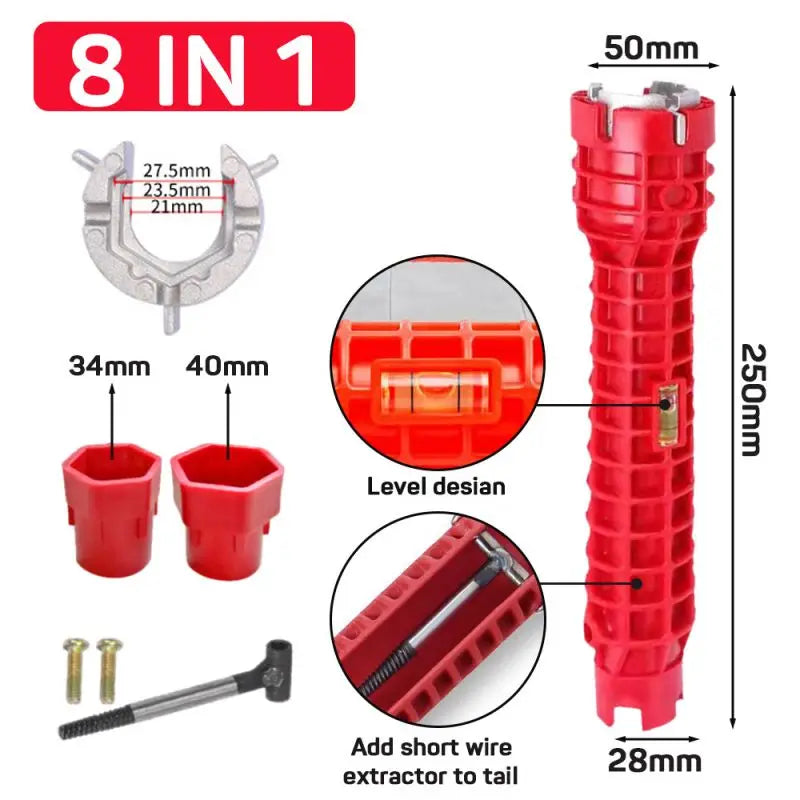 14/8 In Wrench Sink Faucet Sanitary Repair Double-Head