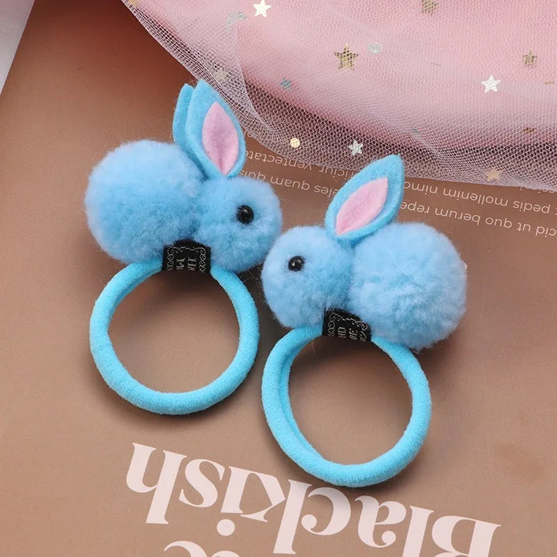 2-Pack Cute Hairball Rabbit Towel Ring Rabbit Hair