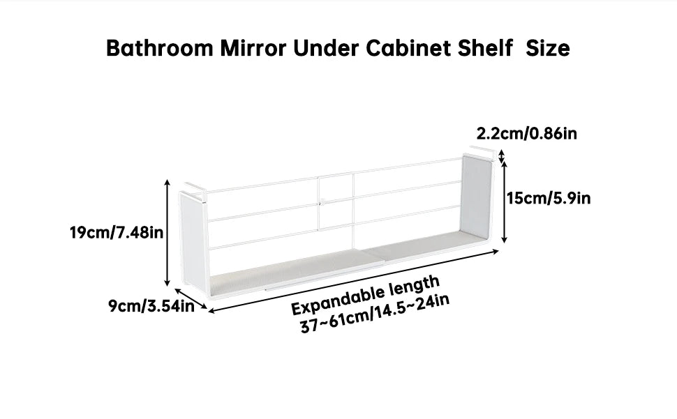 Mirror Cabinet Storage Box Layered Partitions Hanging Basket