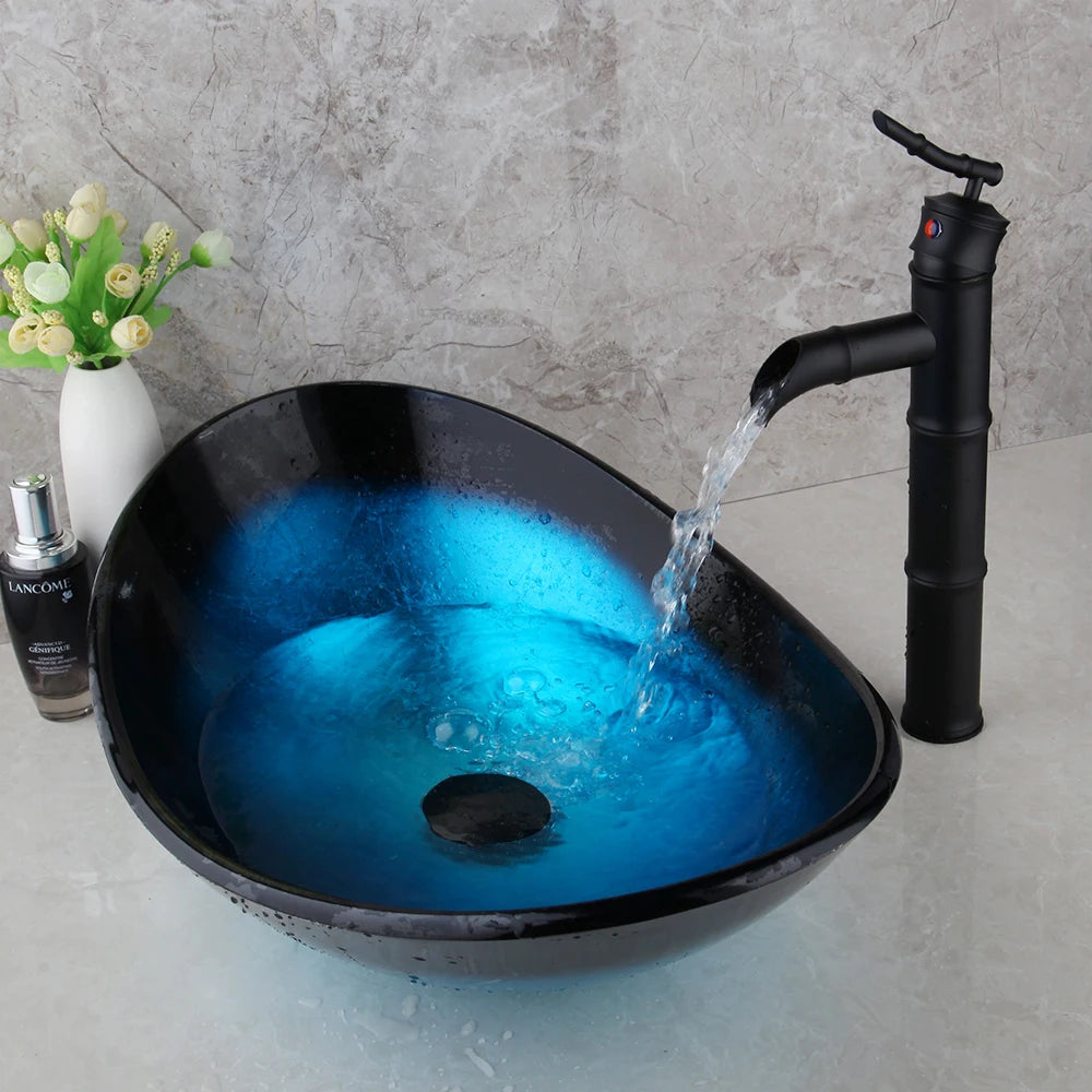 Kemaidi Bathroom Sink Countertop Basin Bowl Faucet Washroom