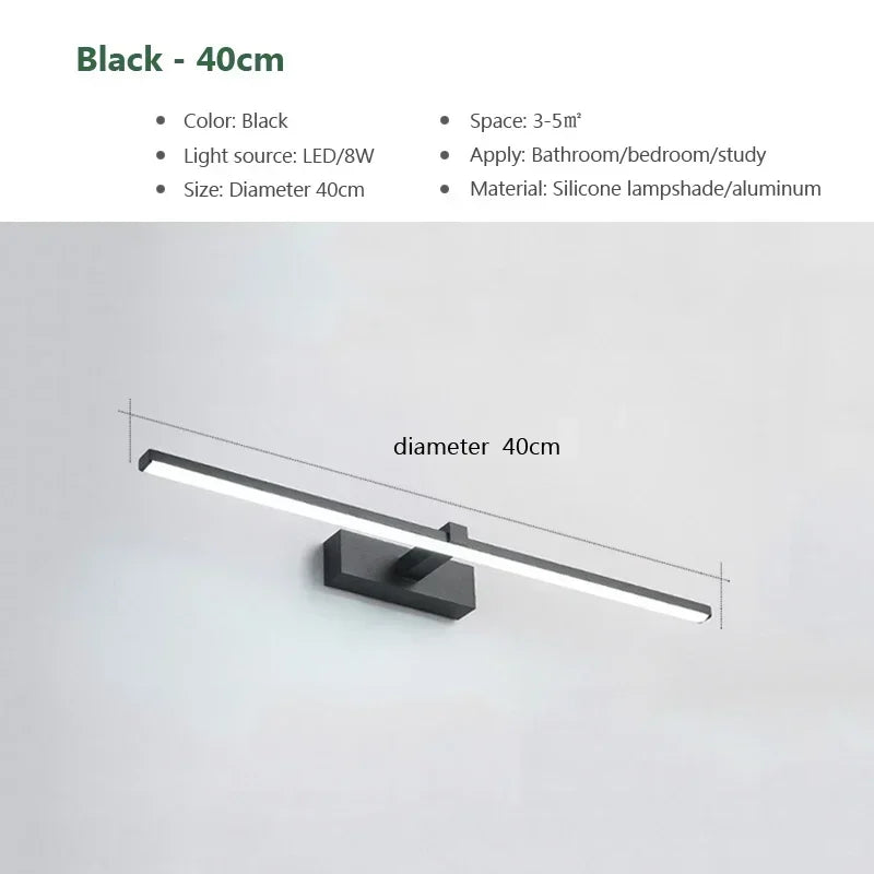 Modern Led Wall Lamp Bathroom Hardwares Sconce Three