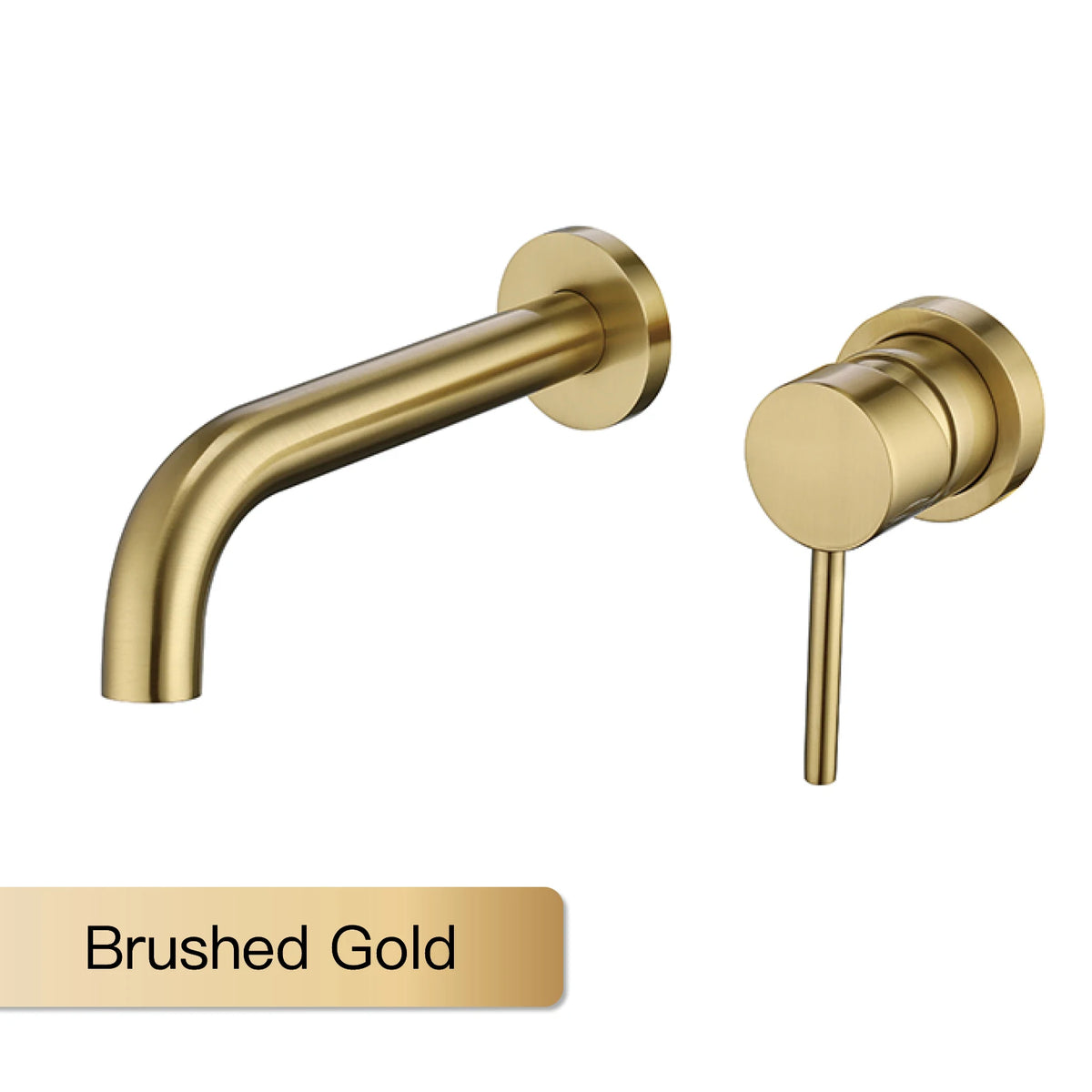 Modern Wall-Mounted Black Brass Bathroom Faucet Concealed Design