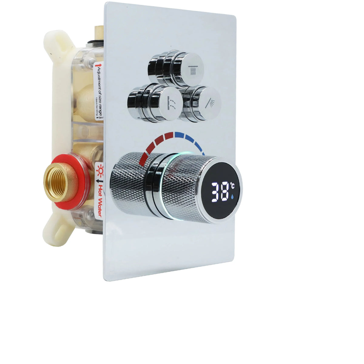 Digital Or Way Water Out Wall Mounted Black