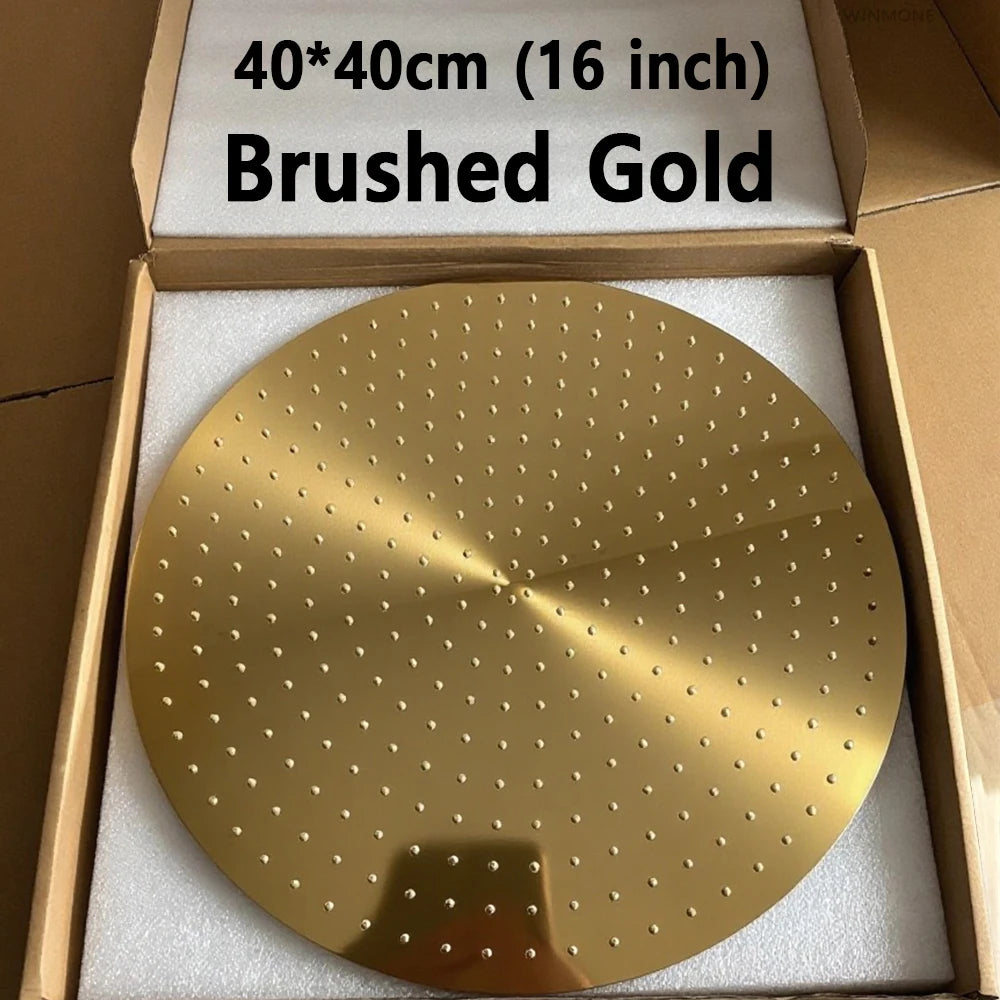 Square Round 16/20/24 Inch Bathroom Shower Head Ultra-Thin