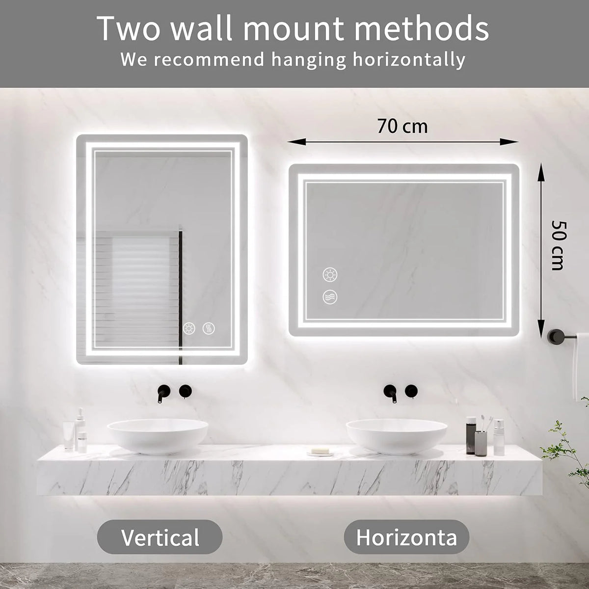 Bathroom Mirror Led Lights Illuminated Bathroom Mirror Wall