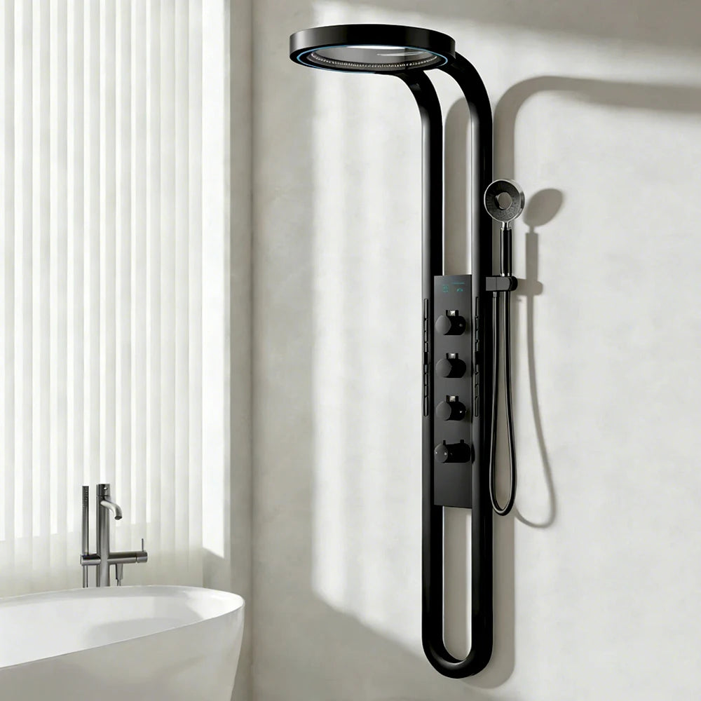 Bathroom Light Shower Faucet Panel Led Digital Display