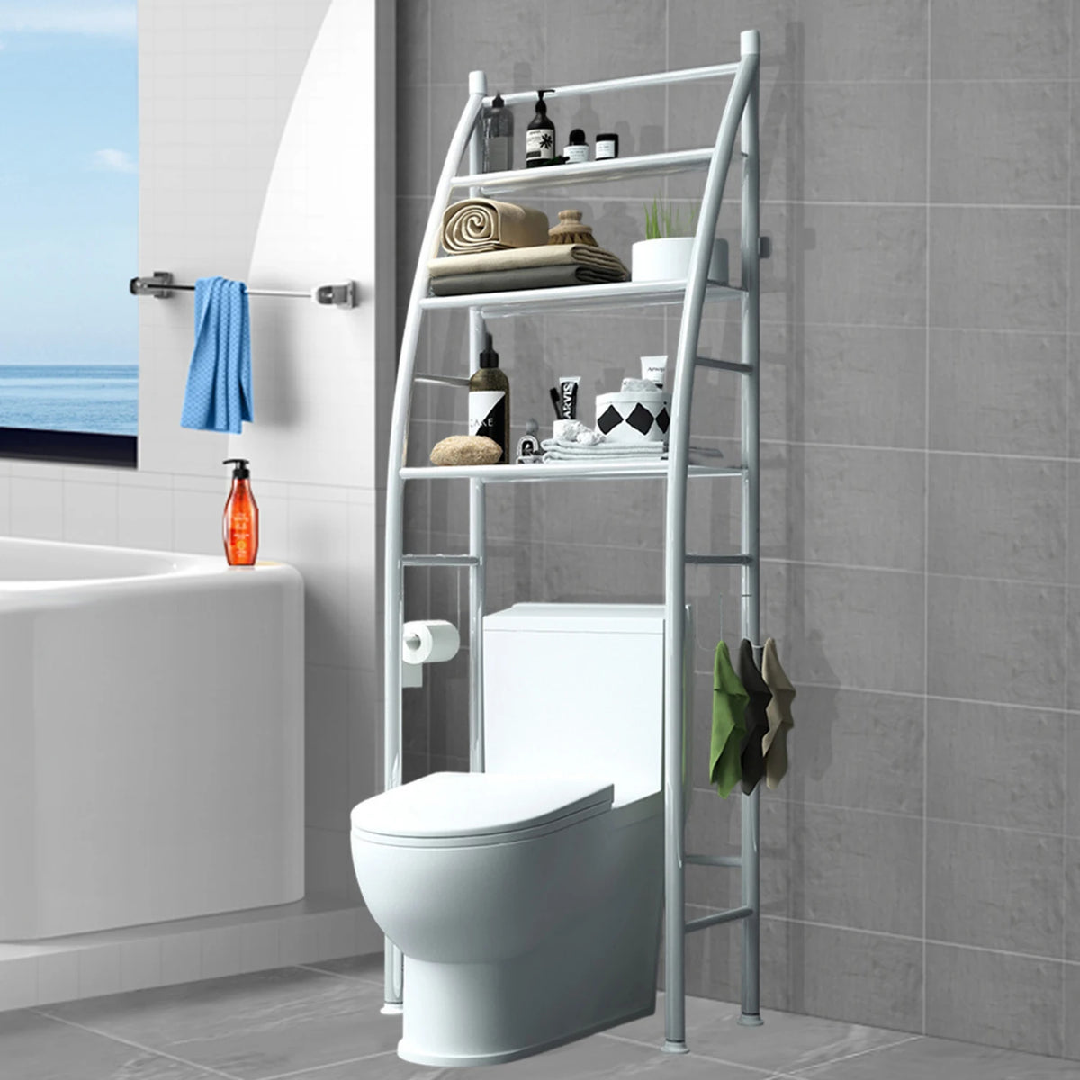 3-Layer Over-The-Toilet Shelf Bathroom Shelf Organizer