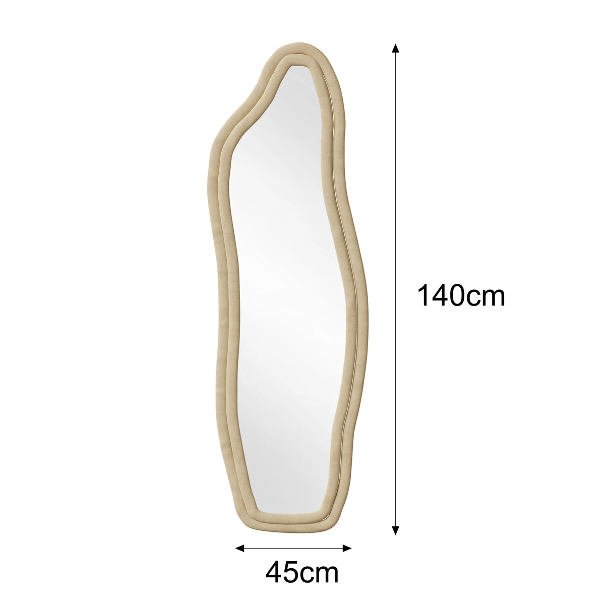 140 45 Cm Irregular Wavy Full Length Mirror