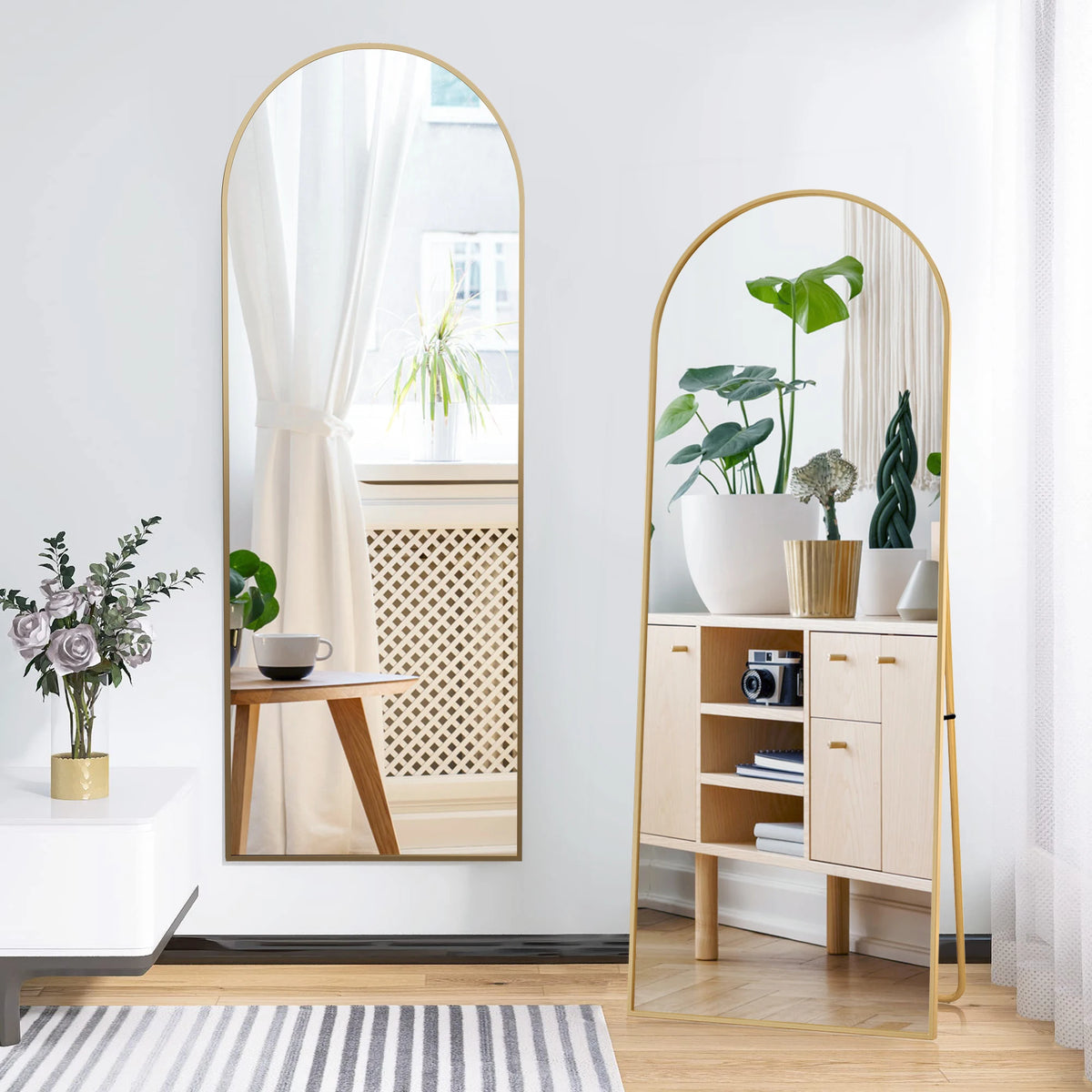 Comanlai Arched Full-Length Mirror Dressing Mirror 164 54