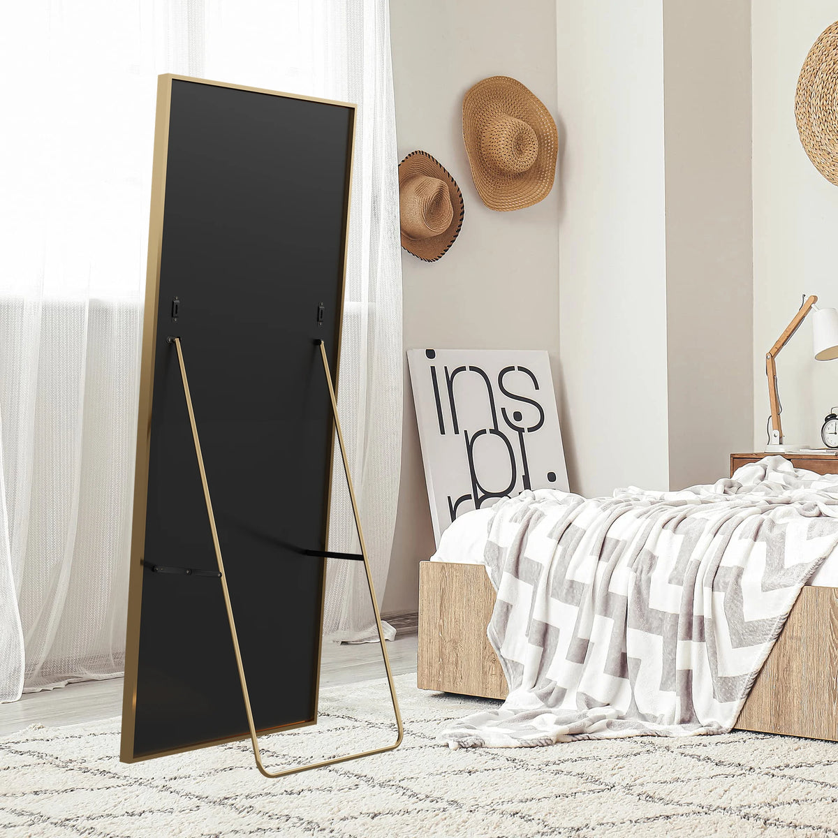 Comanlai Arched Full-Length Mirror Dressing Mirror 164 54