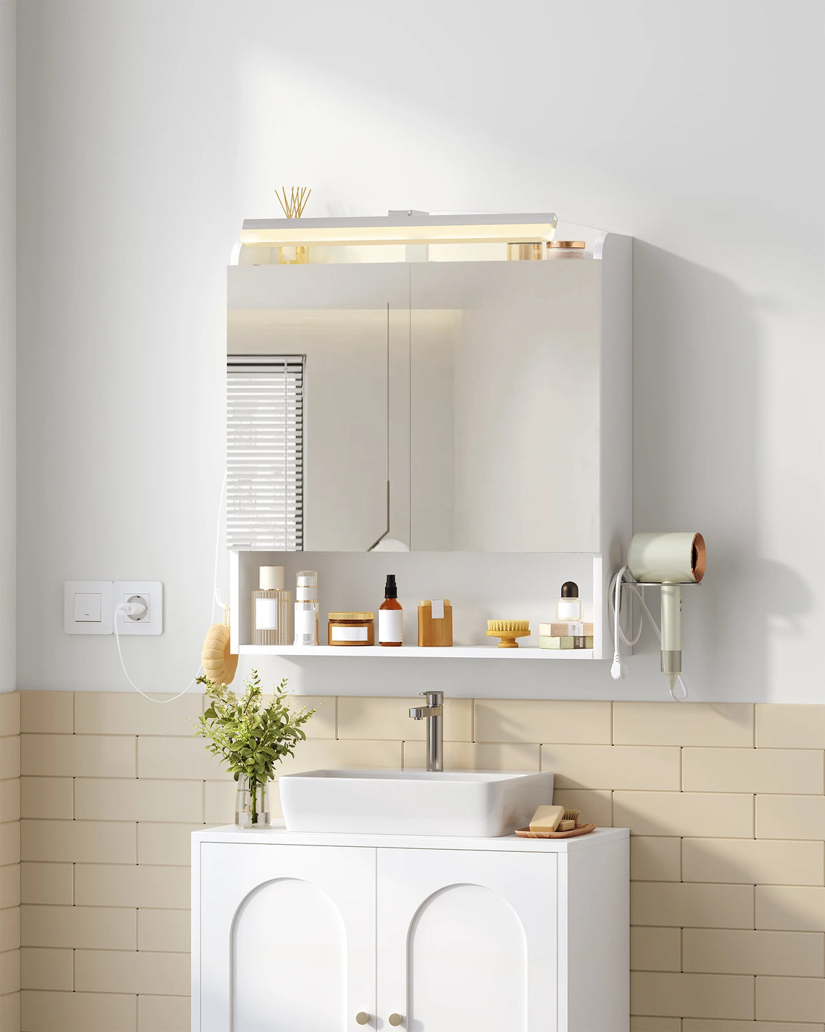 Bathroom Mirror Cabinet Lighting Mirror Wall Cabinet Hair