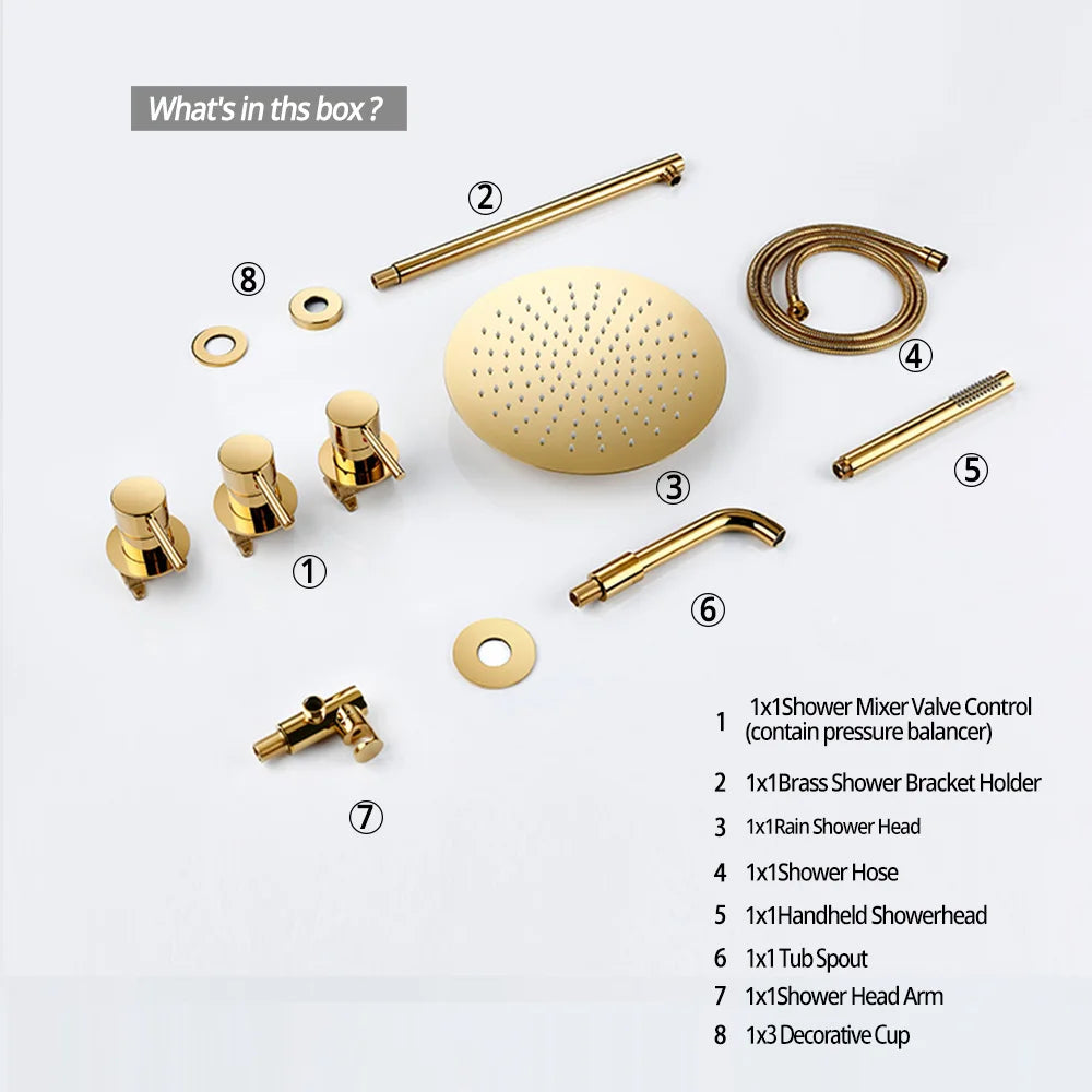 Bathroom Shower Faucet Bathroom Mixer Tap Bathtub Brass