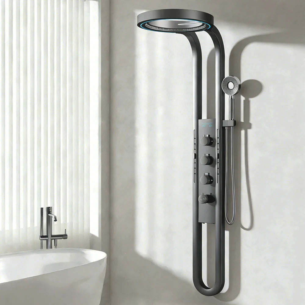 Bathroom Light Shower Faucet Panel Led Digital Display