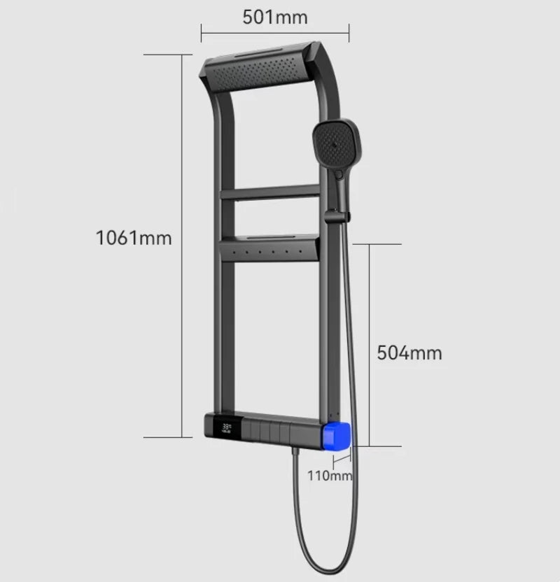 Multi-Function Shower System Bathroom Wall Mounted Thermostatic