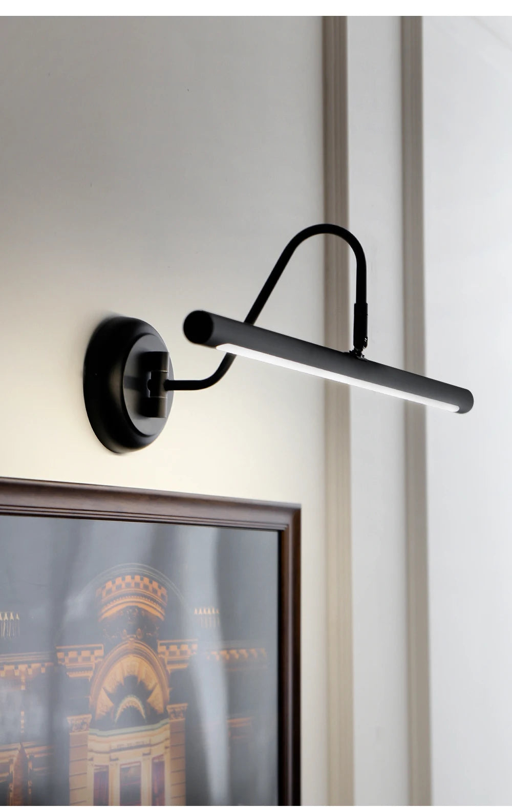 Ebuybest Led Wall Lamp Modern Black Bathroom Mirror
