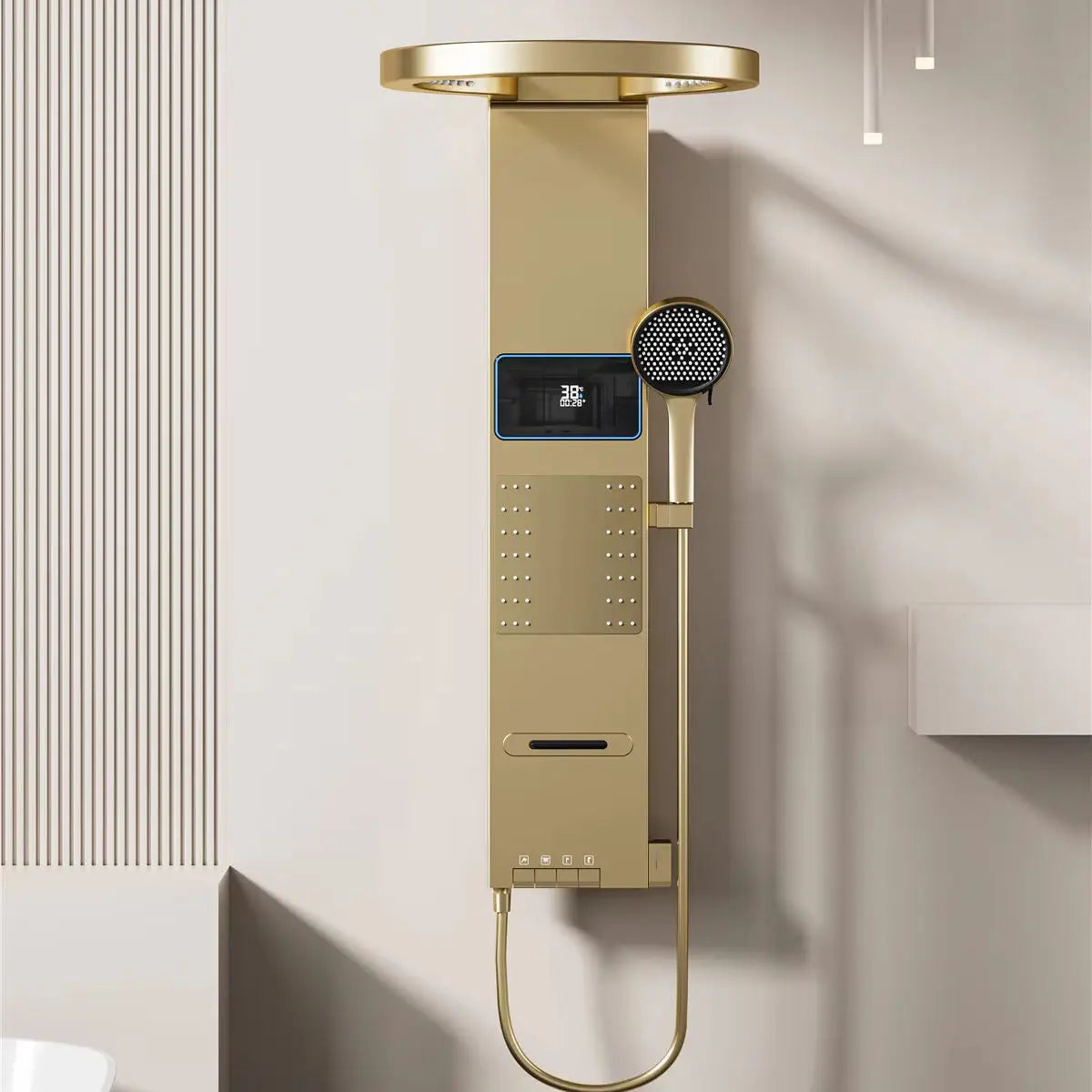 Led Shower Panel System Wall Mounted Rain &