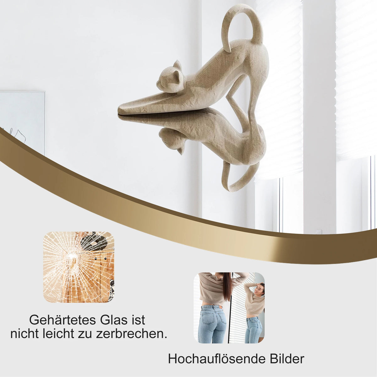 Comanlai Arched Full-Length Mirror Dressing Mirror 164 54