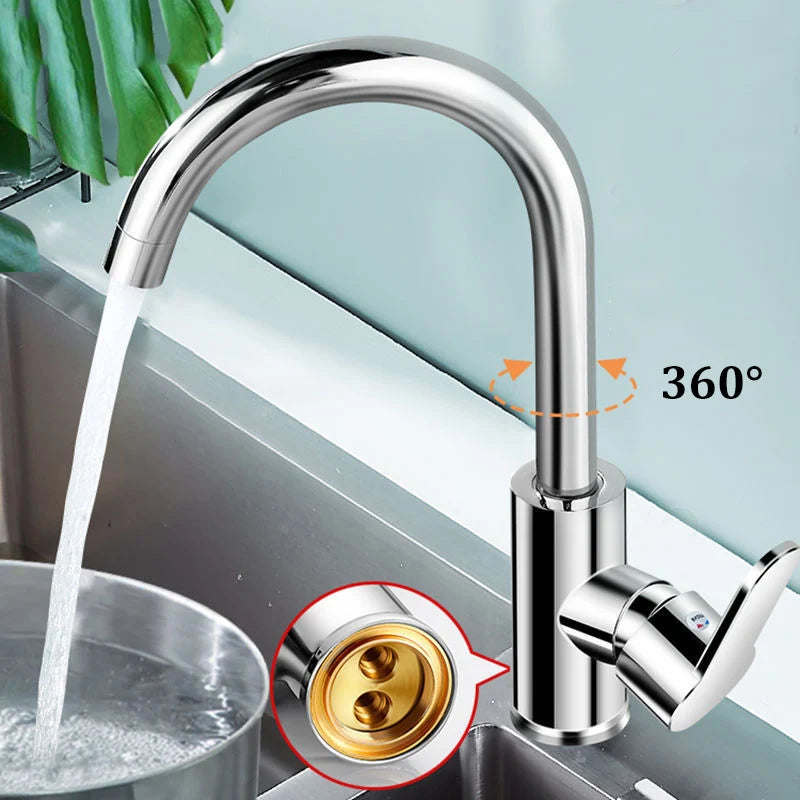 360 Rotatable & Cold Sink Faucet Large Bend