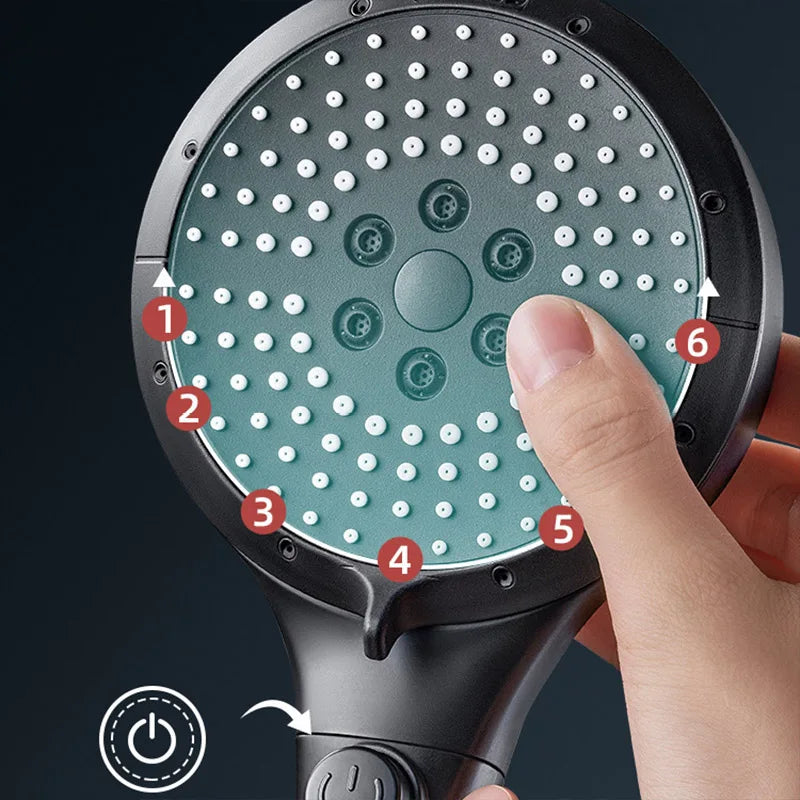 Booster Modes Shower Head Adjustable Filter Dechlorination