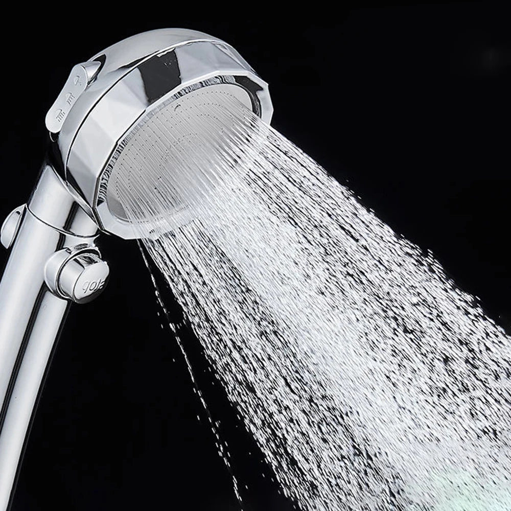 High Pressure Shower Head On/Off Pause Switch Modes