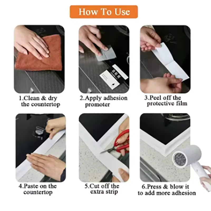 Waterproof Strip Bathroom Wall Corner Pvc Self-Adhesive Tape