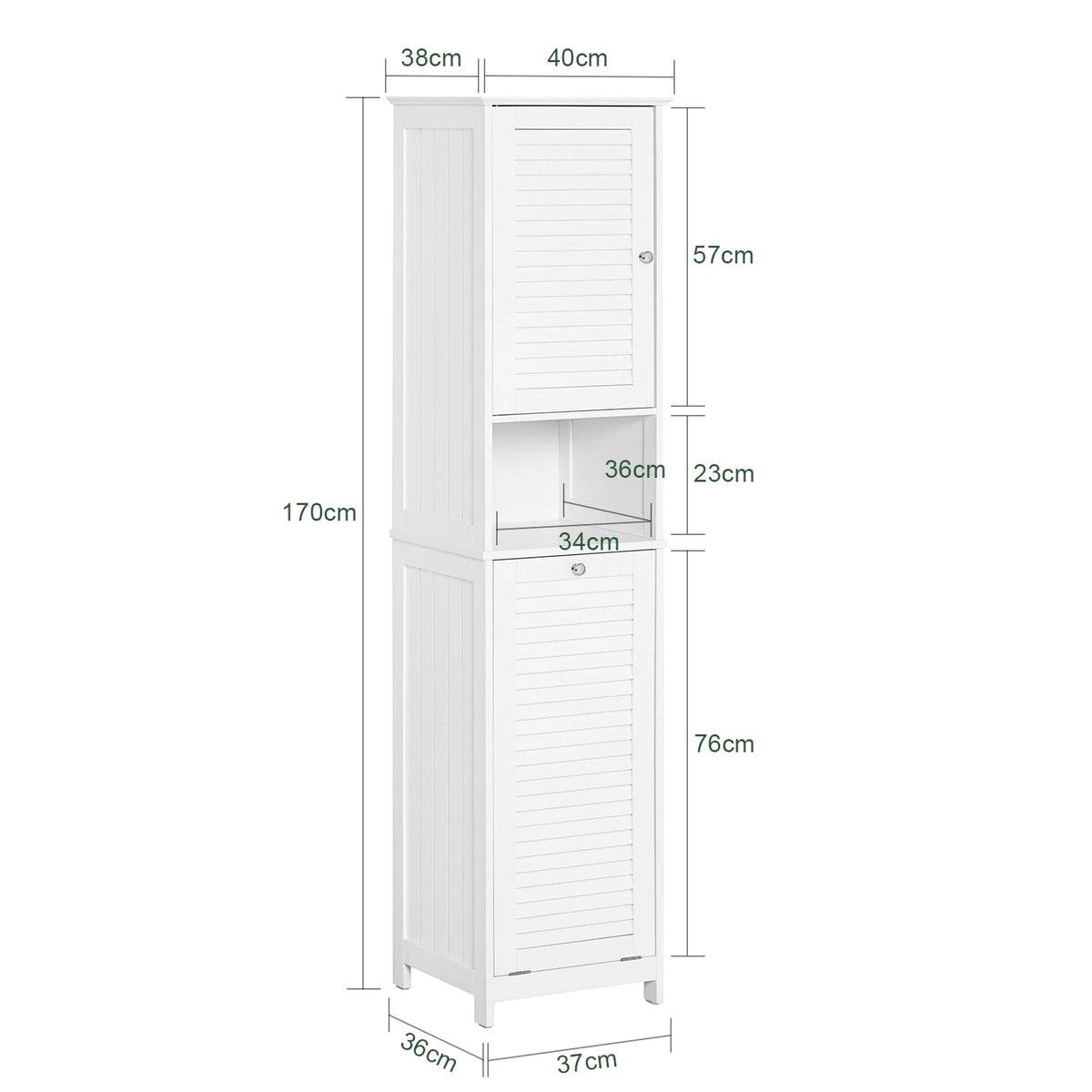 Sobuy Bzr124 High Wardrobe Fold-Out Laundry Bag Bathroom