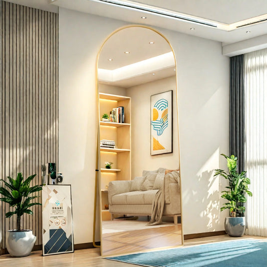 Freestanding Mirror 164 54 Cm Aluminum Alloy Frame