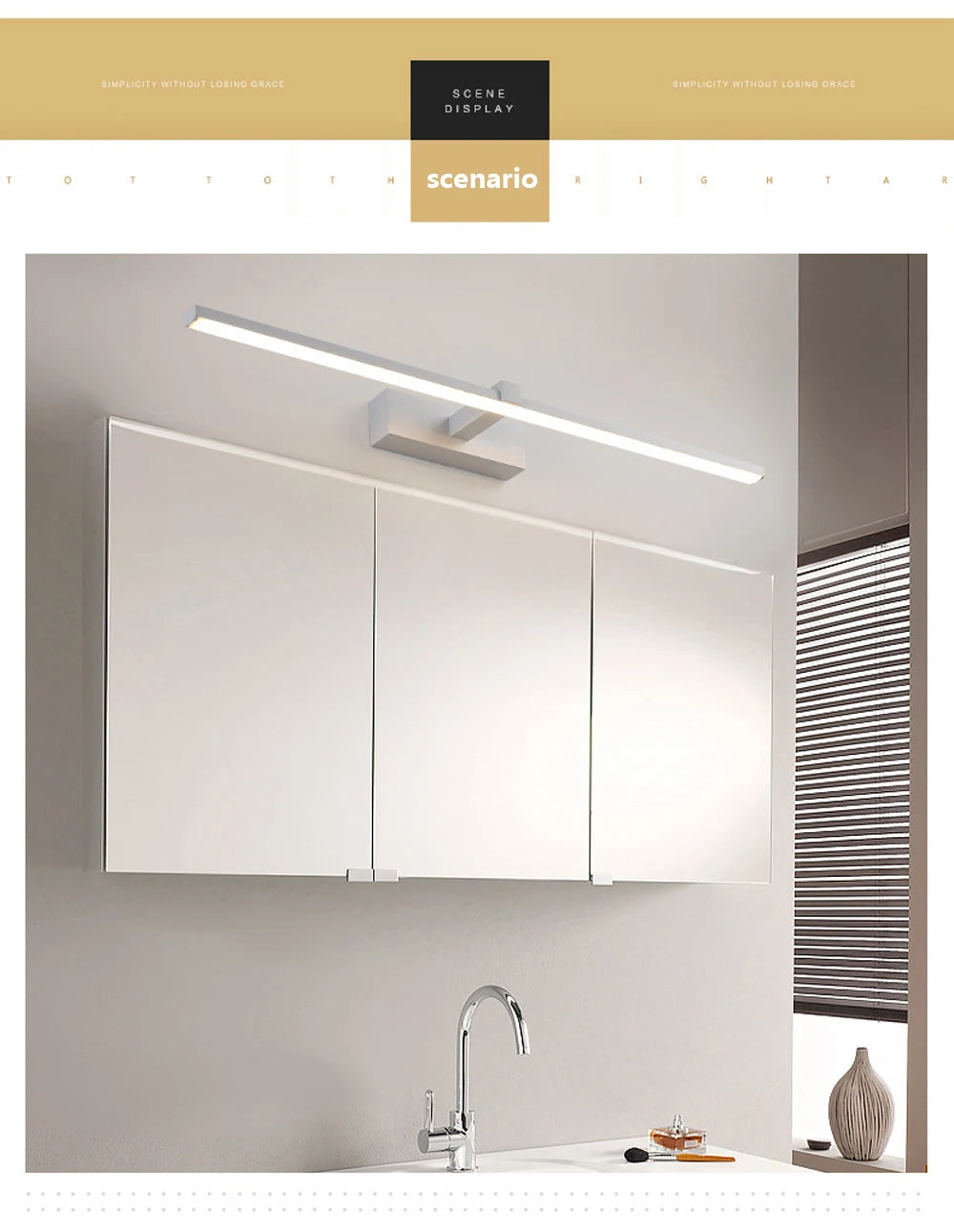 Modern Led Wall Light Bathroom Hardwares Wall Lamp