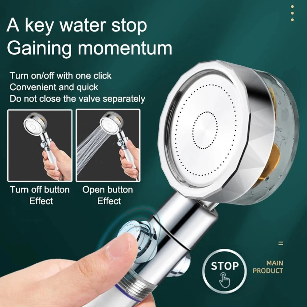 Water Saving Handhold Shower Head Nozzle Filter 360