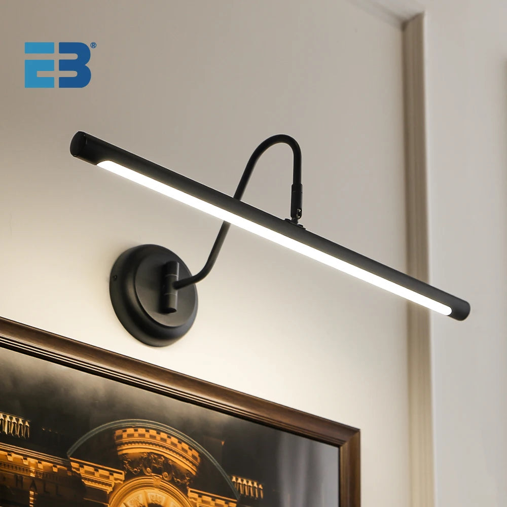 Ebuybest Led Wall Lamp Modern Black Bathroom Mirror