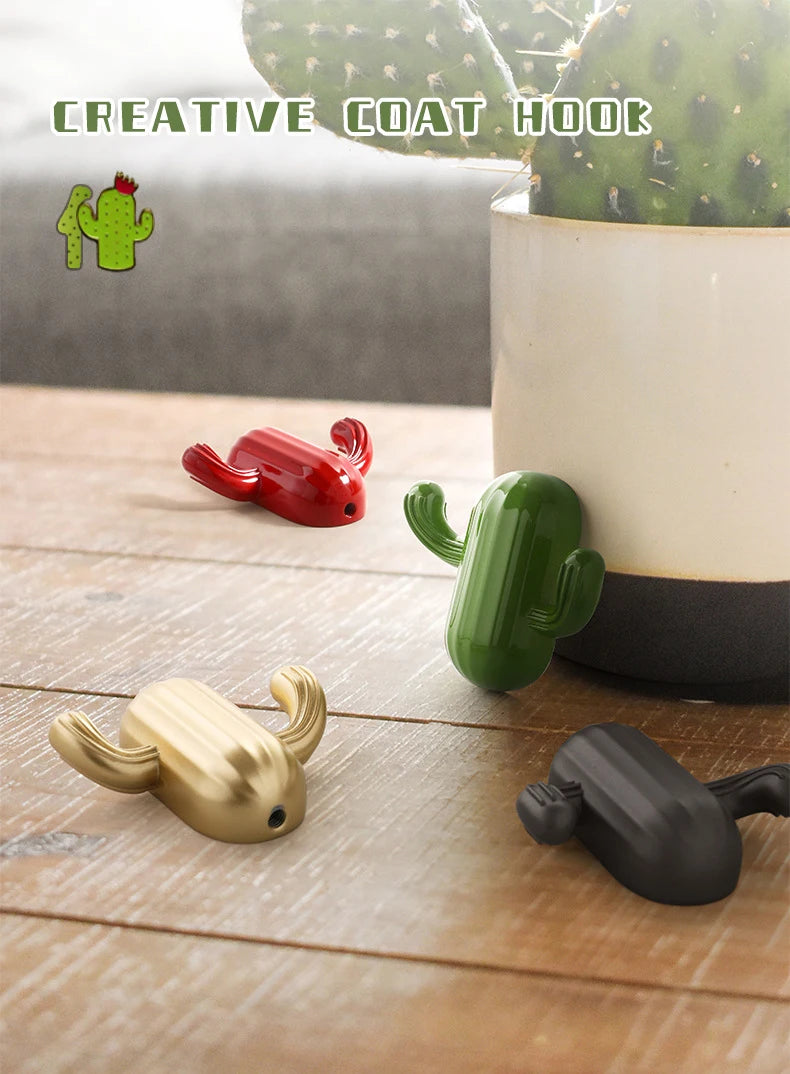 Kak Cartoon Cactus Cloth Hook Hangers Kids Room