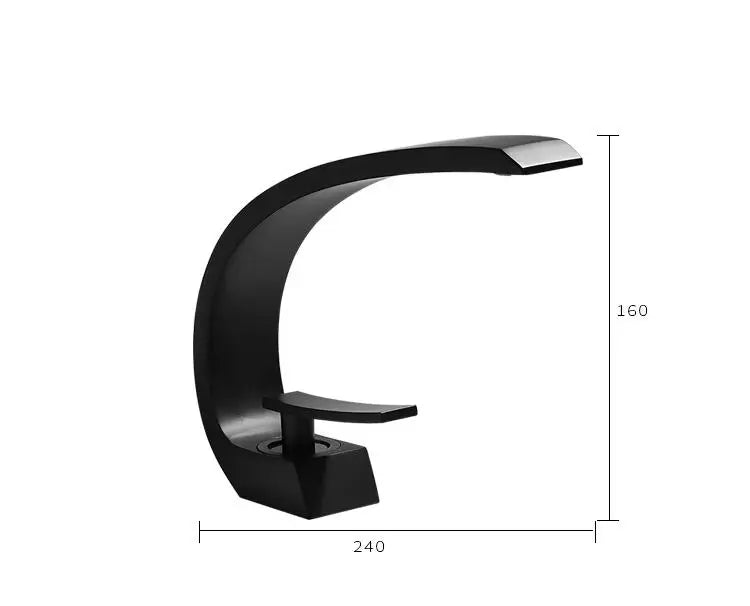 Tuqiu Basin Faucet Modern Bathroom Mixer Tap Black/Gold