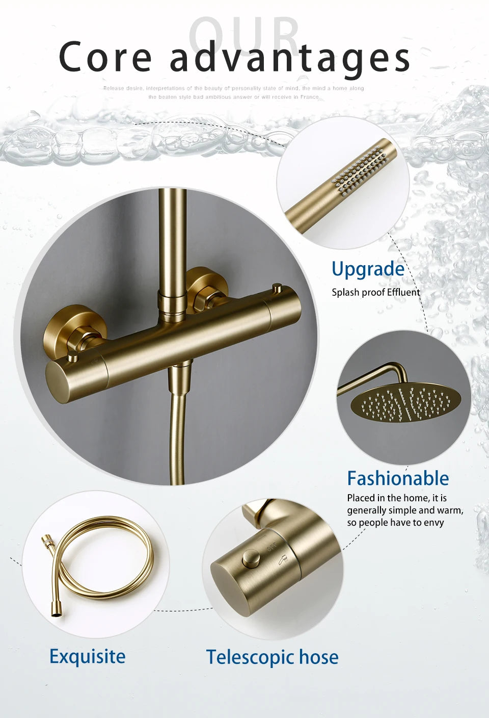 Shower System Thermostatic Shower Faucet Thermostat Bathroom