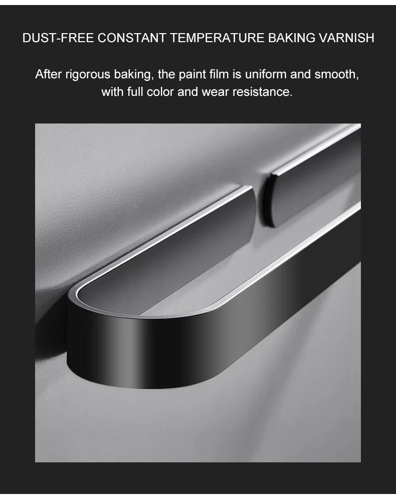 30-50cm Black Bath Towel Holder Bathroom Towel Rack