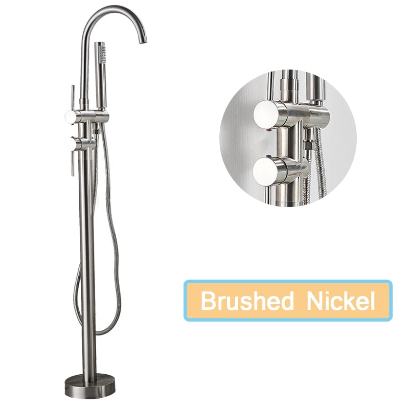Rozin Black Floor Standing Bathtub Faucet Colors Standing