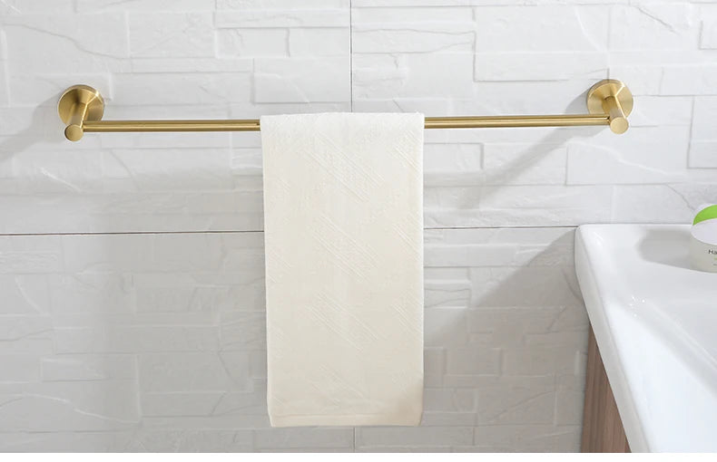 Brushed Gold Towel Bar Rack 304 Stainless Steel