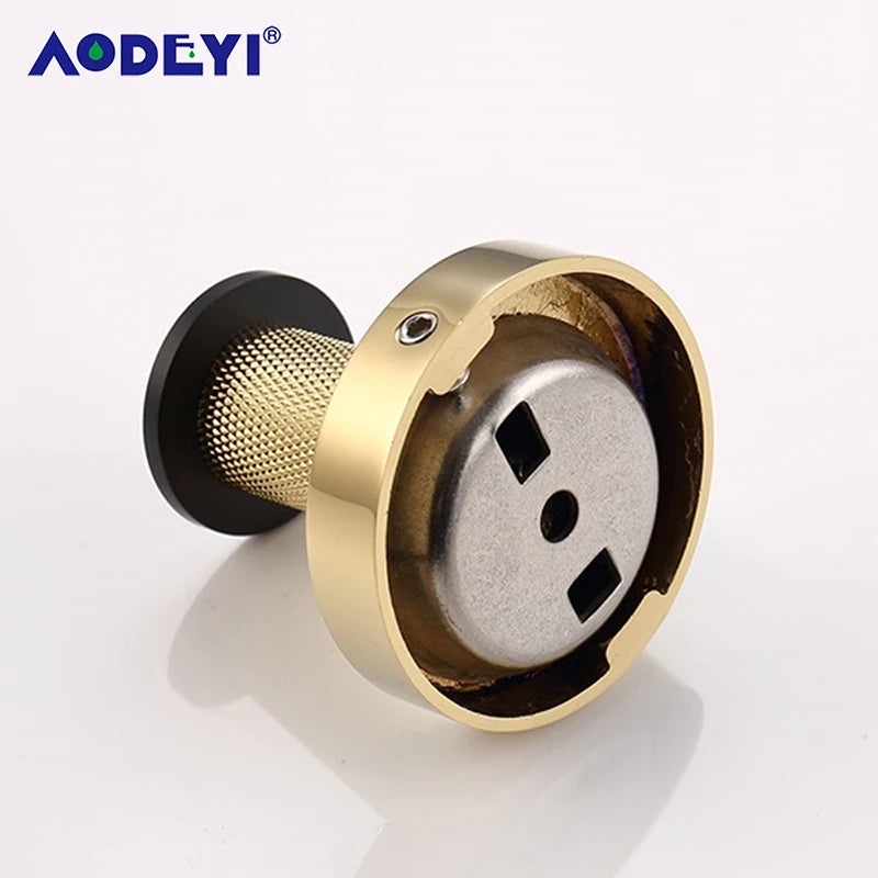 Bathroom Hardware Black Robe Hook Gold Towel Rail