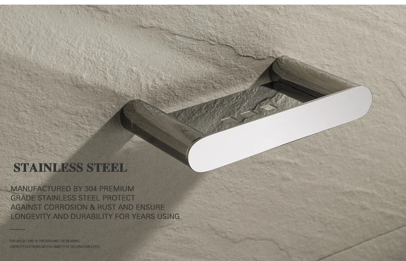 Stainless Steel Bathroom Wall Shelf Towel Bar Rack