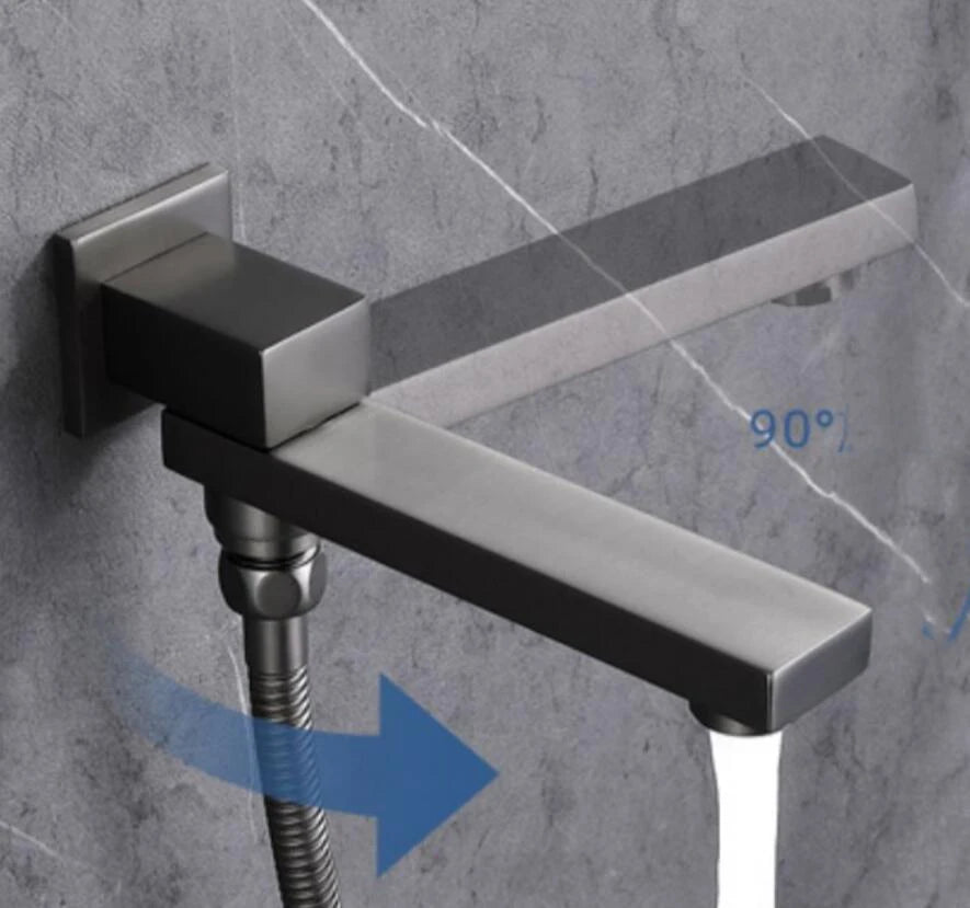Brushed Gold Or Black Wall Mounted Faucet Diverter