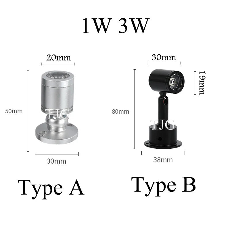 3w Led Recessed Cabinet Mini Spot Light 110v