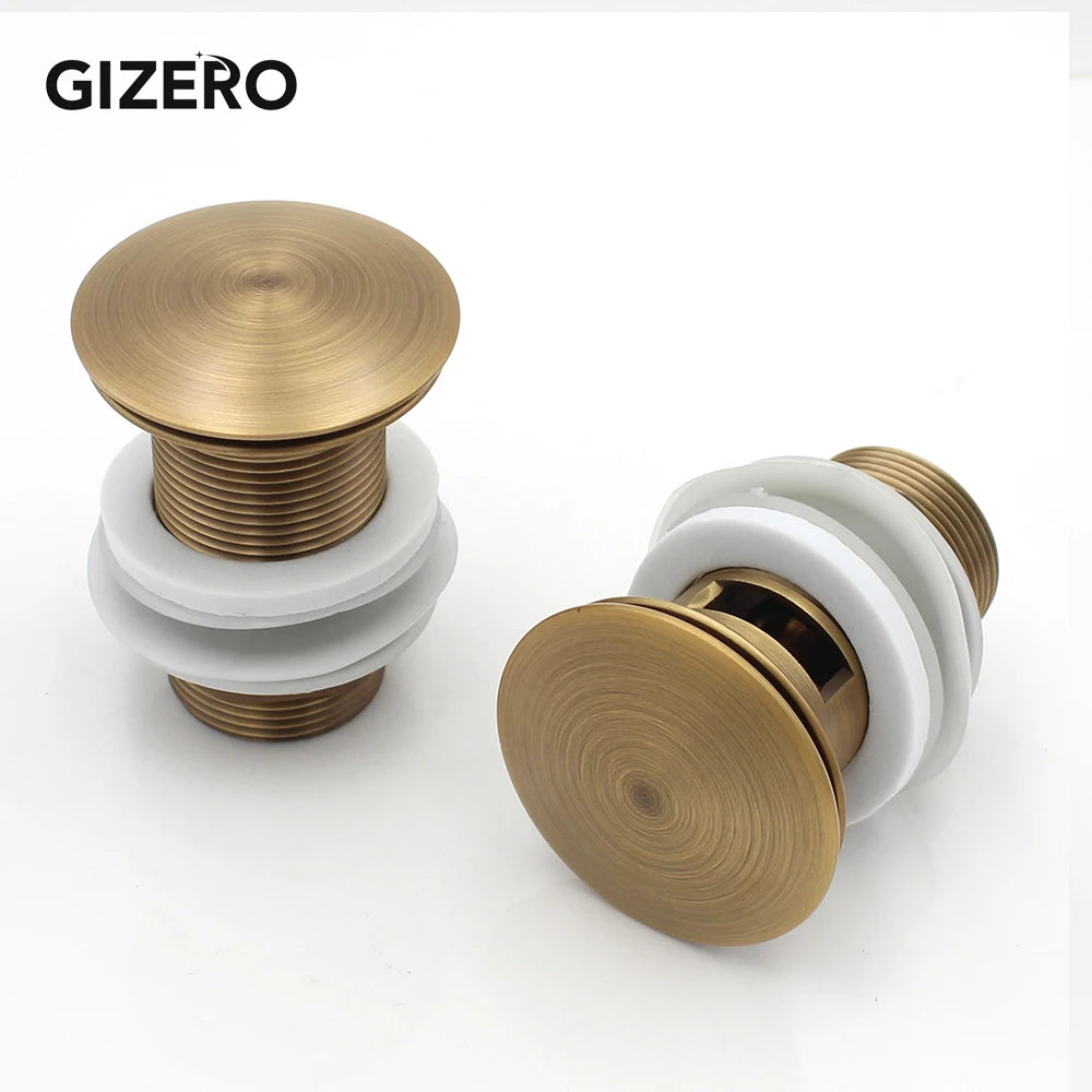 Bathroom Basin Sink Pop Up Drain Antique Brass
