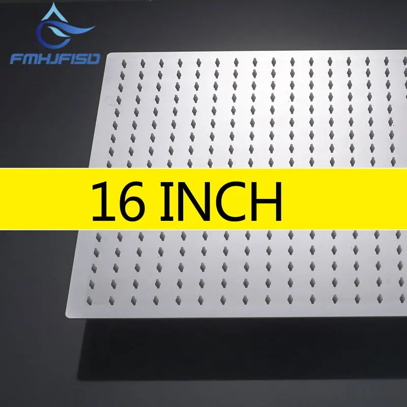 16 Inch Large Square Rain Shower Head Stainless