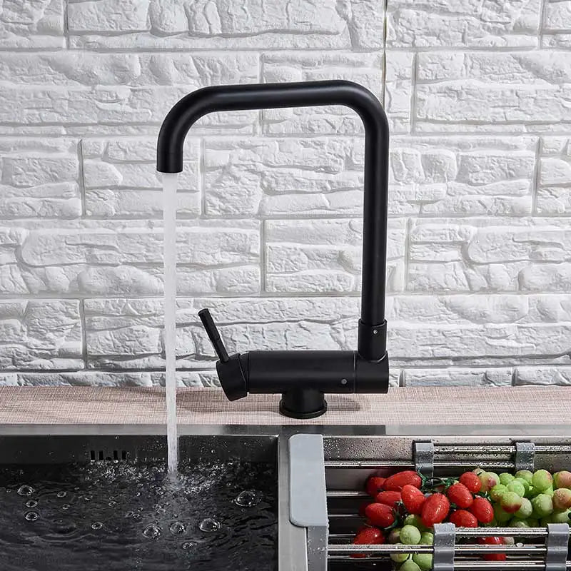 Brushed Gold Sink Faucet 360 Rotation Folding Faucet