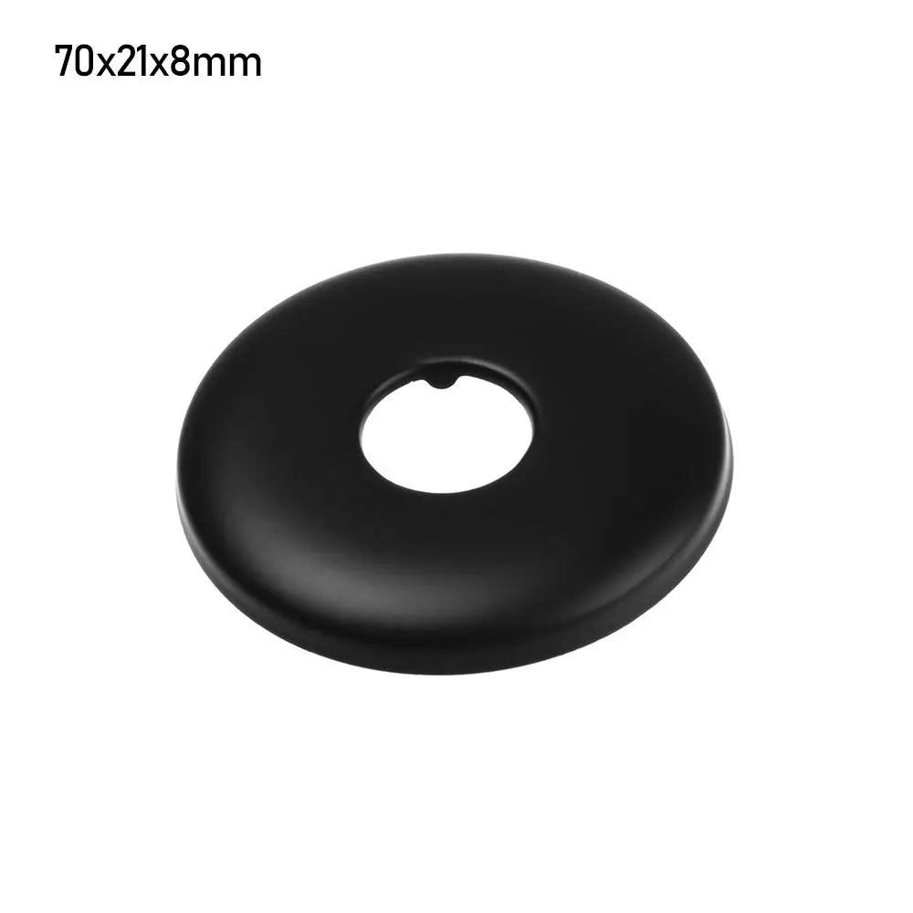 1pc Black Shower Faucet Decorative Cover Chrome Finish